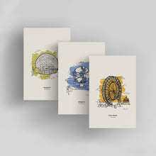 Load image into Gallery viewer, World Fair Landmarks / Small Art Prints