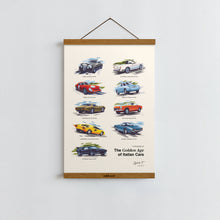 Load image into Gallery viewer, Vintage Italian Cars / Poster Art Print
