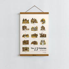 Load image into Gallery viewer, Thirteen Colonies of America / Poster Art Print