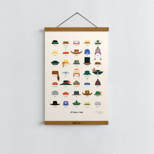Load image into Gallery viewer, Types of Hats / Poster Art Print