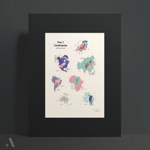Load image into Gallery viewer, Continents of Planet Earth / Poster Art Print