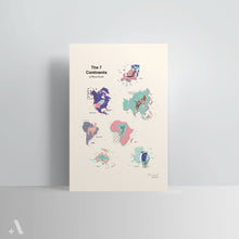 Load image into Gallery viewer, Continents of Planet Earth / Poster Art Print