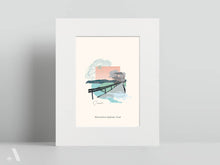 Load image into Gallery viewer, Warwick-to-Ephrata Trail small print, matted to 8x10”, depicting a tree-lined path connecting two charming towns in Lancaster County. Ideal for cyclists, walkers, and fans of local rail trail adventures.