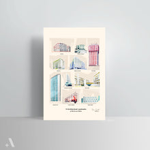 Load image into Gallery viewer, Architectural Landmarks of Modernist Milan / Poster Art Print