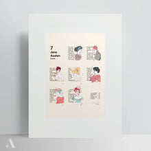 Load image into Gallery viewer, Jane Austen Novels / Poster Art Print
