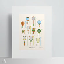Load image into Gallery viewer, Racket Sports / Poster Art Print
