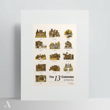 Load image into Gallery viewer, Thirteen Colonies of America  / Poster Art Print
