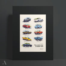 Load image into Gallery viewer, Vintage Italian Cars / Poster Art Print
