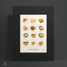 Load image into Gallery viewer, American Diner Breakfasts (12) / Poster Art Print
