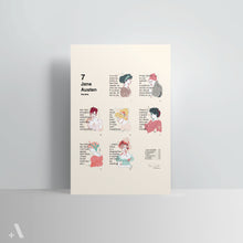 Load image into Gallery viewer, Jane Austen Novels / Poster Art Print
