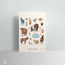 Load image into Gallery viewer, Animals of Farm Country | Poster Art Print
