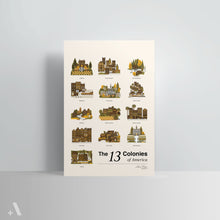 Load image into Gallery viewer, Thirteen Colonies of America  / Poster Art Print
