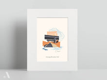 Load image into Gallery viewer, Conewago Recreation Trail small print, matted to 8x10”, featuring a shaded gravel path winding through woodlands and open fields. Great for rail trail explorers and lovers of scenic weekend escapes.
