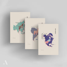 Load image into Gallery viewer, Continents of Planet Earth / Small Art Prints
