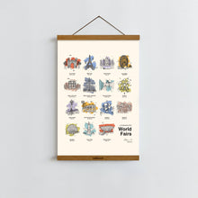Load image into Gallery viewer, World Fair Landmarks / Poster Art Print
